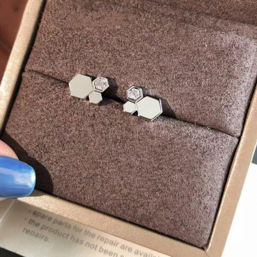 [baslovejewels]BEE LOVE SILVER DIAMOND EARRINGS