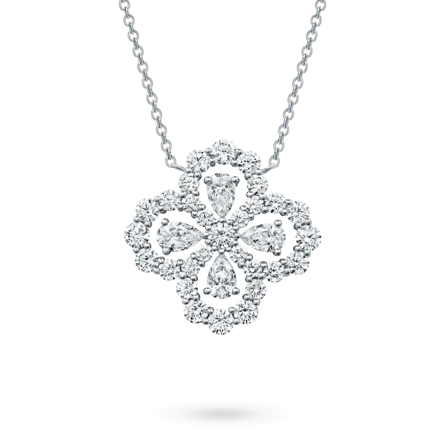 [baslovejewels]LOOP NECKLACE FULL MOTIF DIAMOND 16MM MULTIPLE COLORS