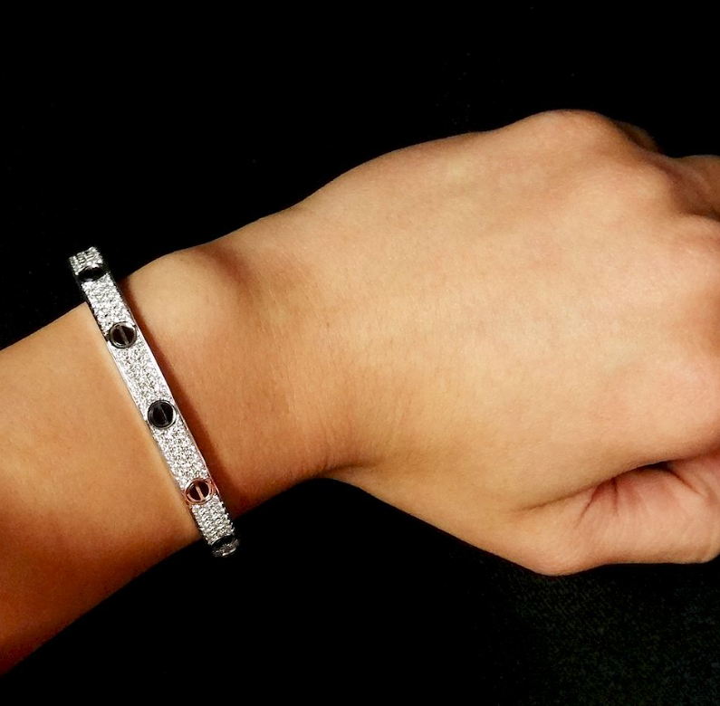 [baslovejewels]LOVE BRACELET 6.1MM DIAMOND-PAVED CERAMIC