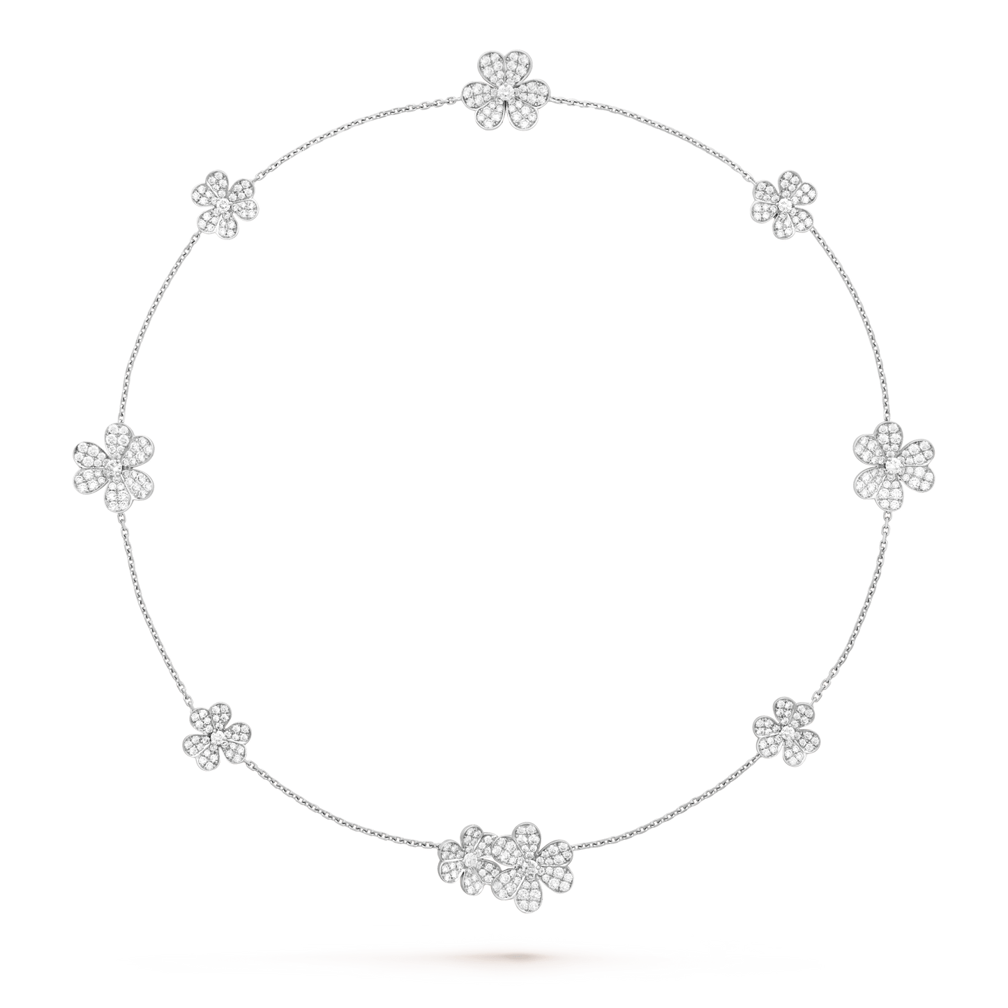 [basloveJW]FRIVOLE SILVER 9 FLOWERS NECKLACE
